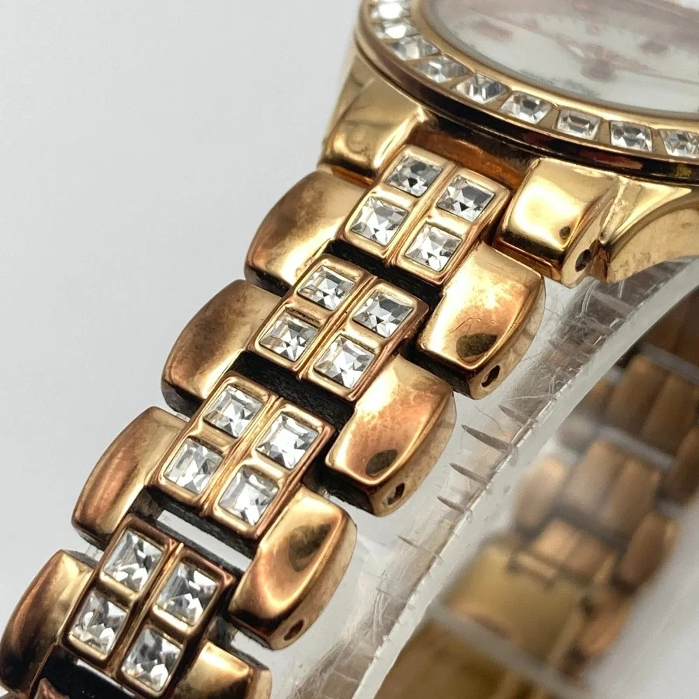 Armitron Now Women's Watch 26mm Crystals Rose Gold Tone MOP New Battery 6.75